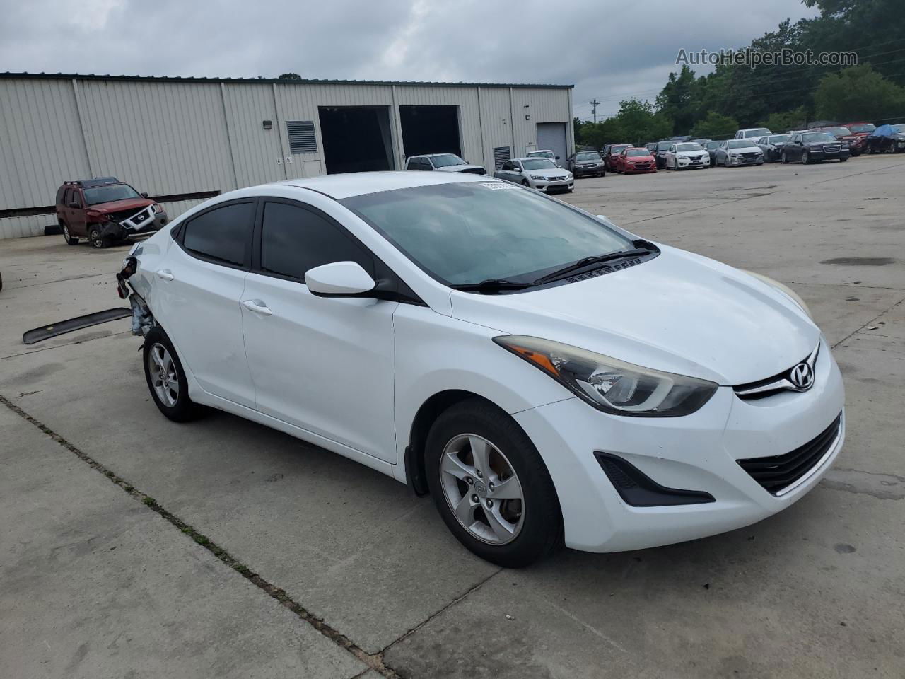 2015 Hyundai Elantra Se White vin: 5NPDH4AE9FH601351