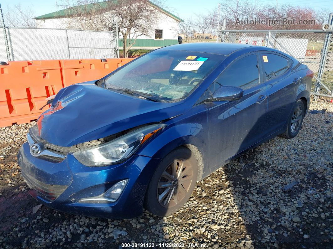 2016 Hyundai Elantra Se Blue vin: 5NPDH4AE9GH652849