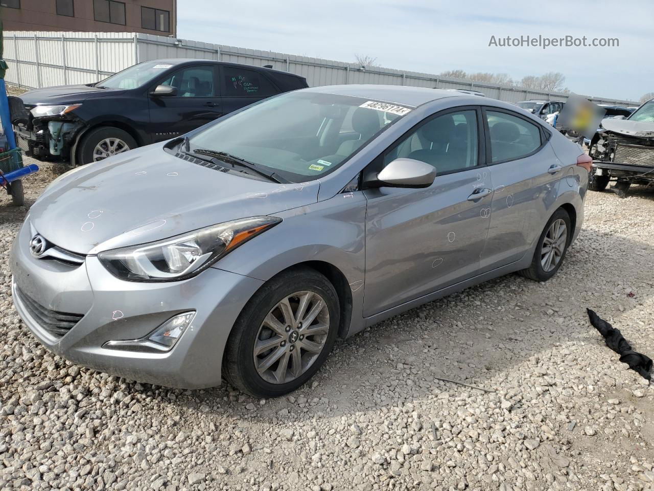 2016 Hyundai Elantra Se Серебряный vin: 5NPDH4AE9GH654083