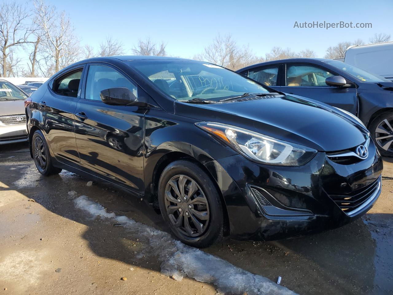 2016 Hyundai Elantra Se Black vin: 5NPDH4AE9GH667464