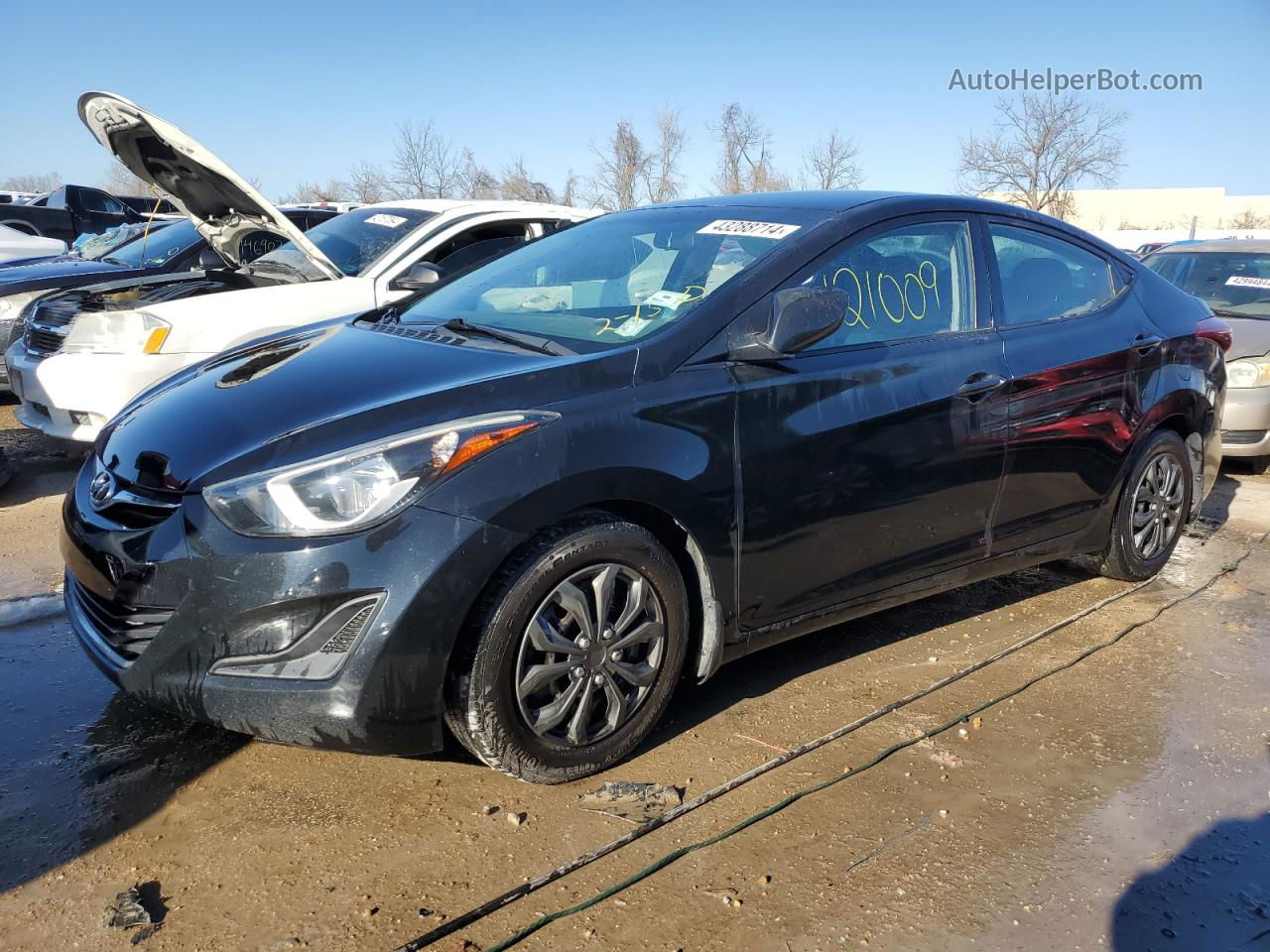 2016 Hyundai Elantra Se Black vin: 5NPDH4AE9GH667464