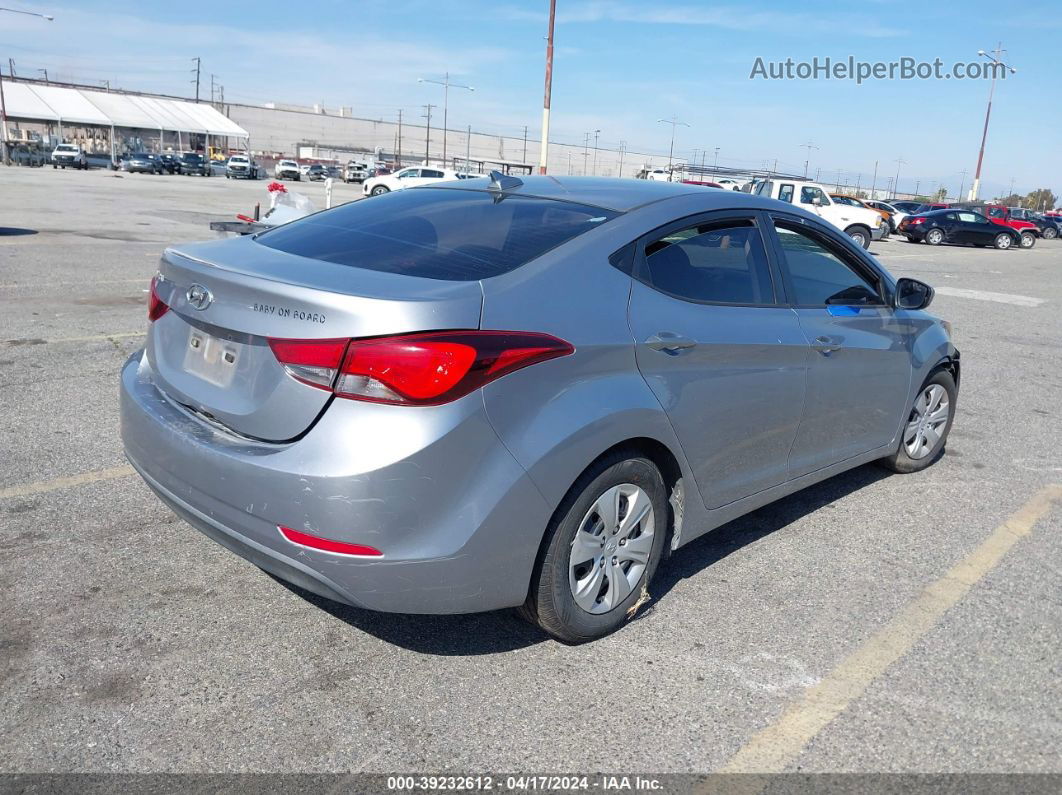 2016 Hyundai Elantra Se Серебряный vin: 5NPDH4AE9GH674060