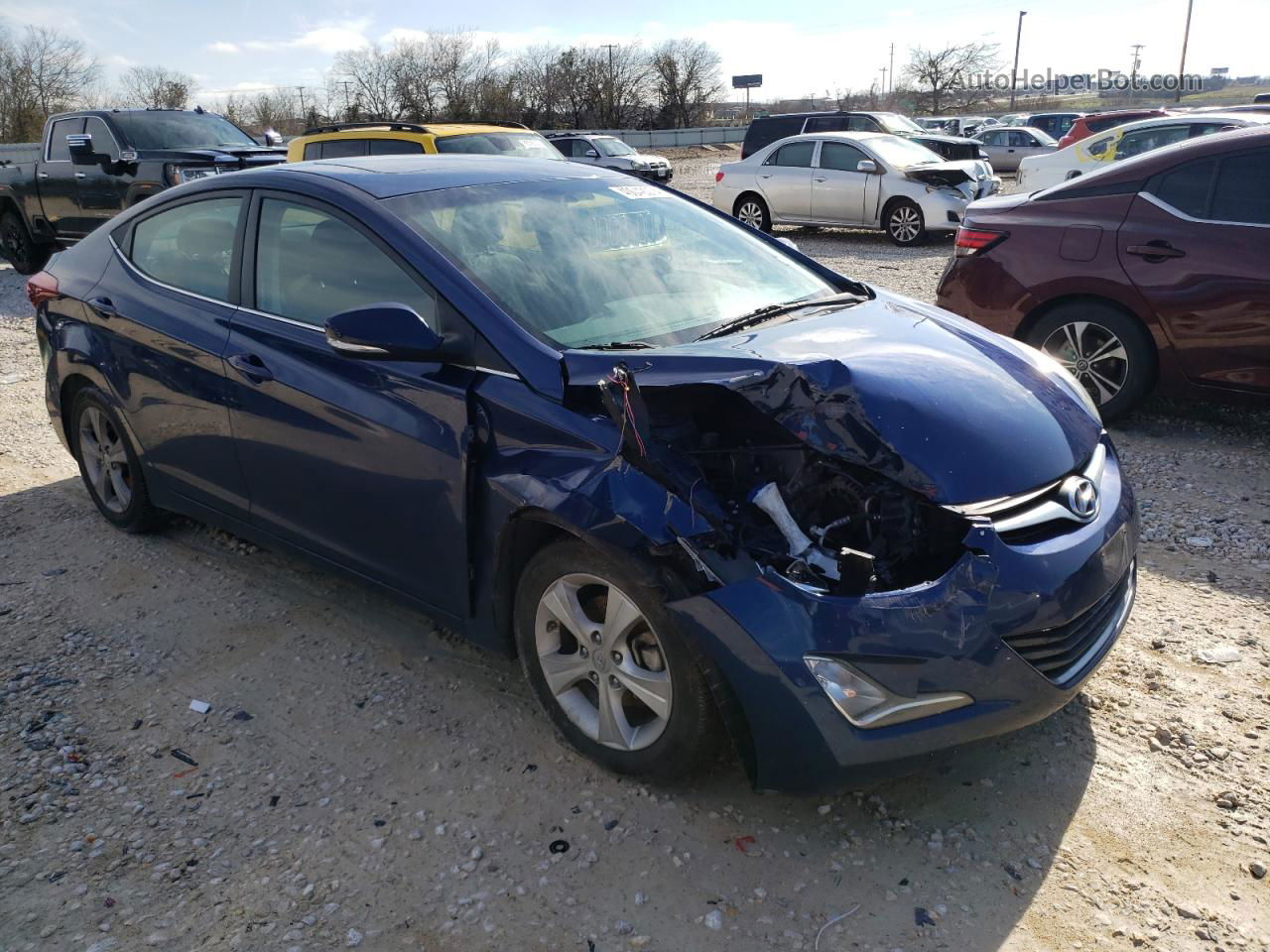 2016 Hyundai Elantra Se Blue vin: 5NPDH4AE9GH675404