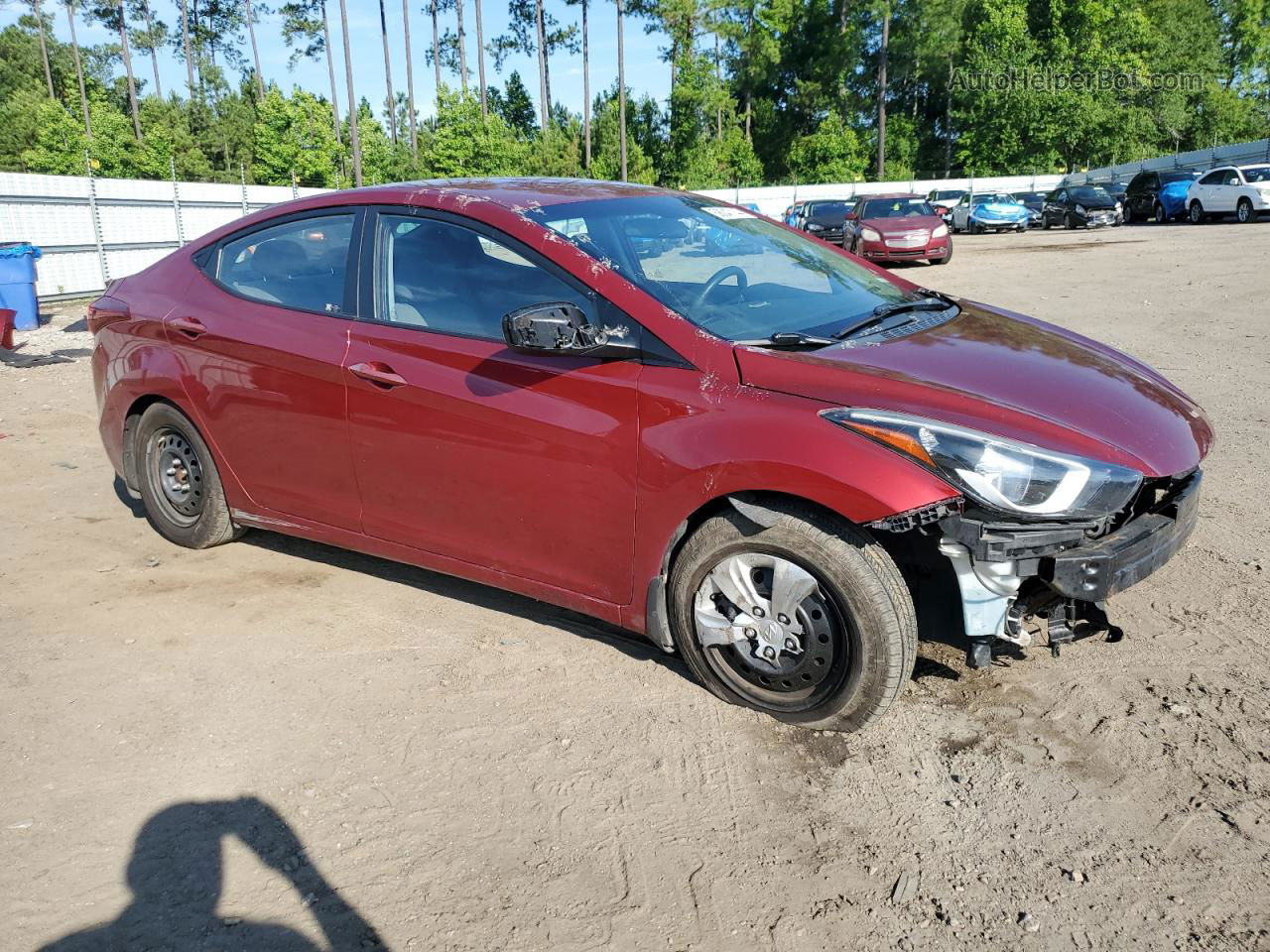 2016 Hyundai Elantra Se Red vin: 5NPDH4AE9GH680456