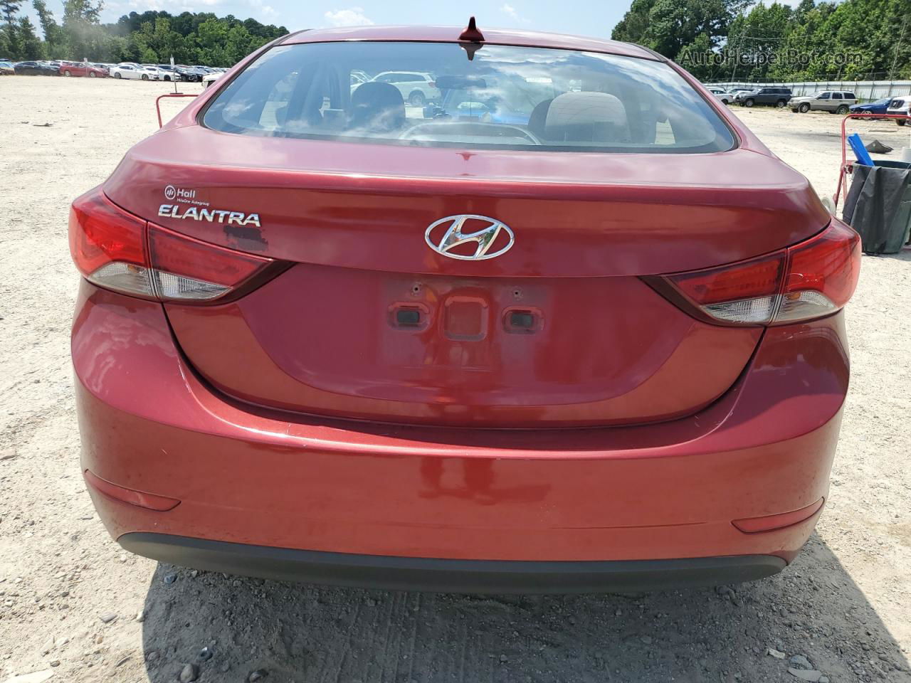 2016 Hyundai Elantra Se Красный vin: 5NPDH4AE9GH687598