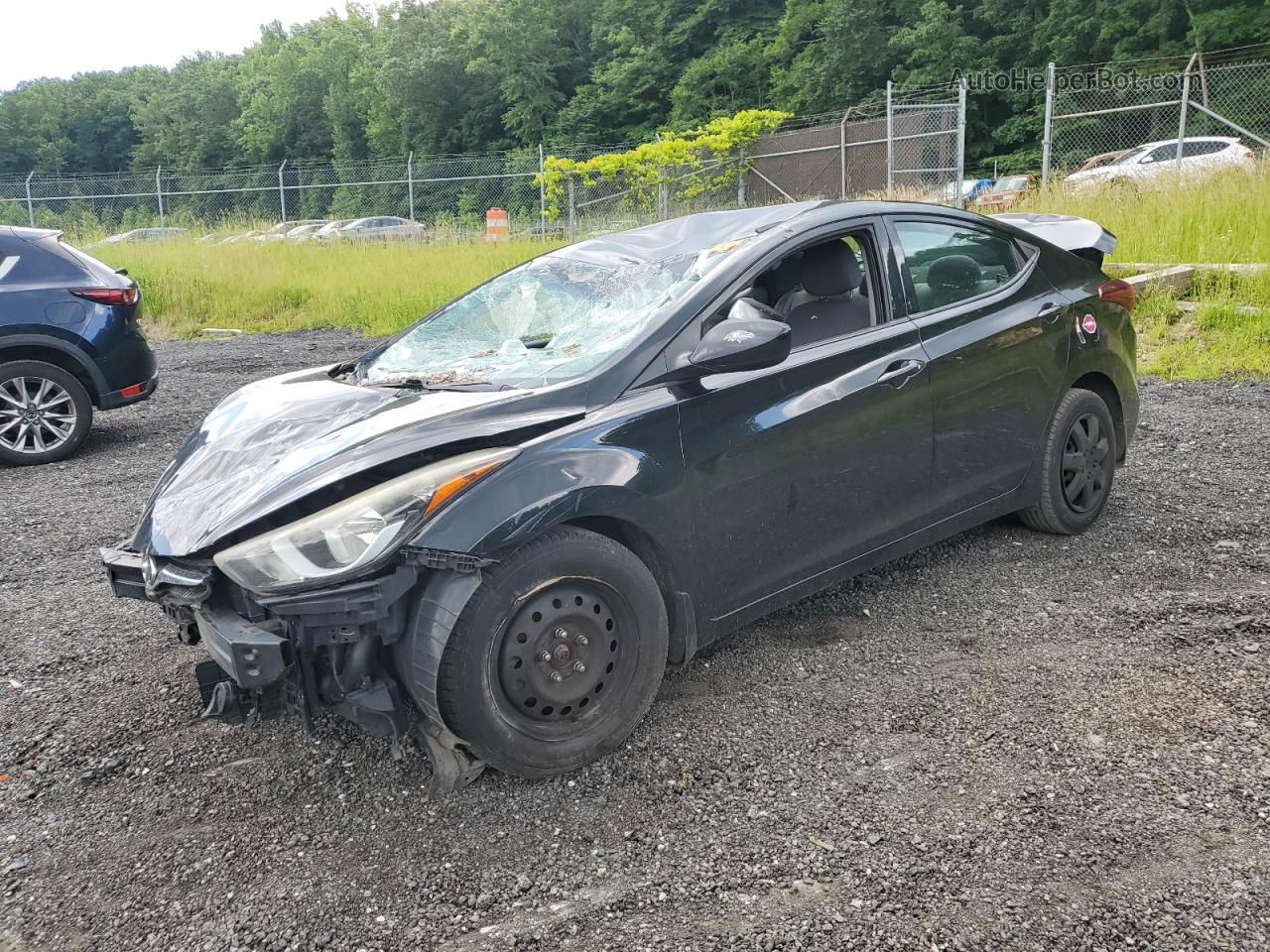 2016 Hyundai Elantra Se Black vin: 5NPDH4AE9GH693918