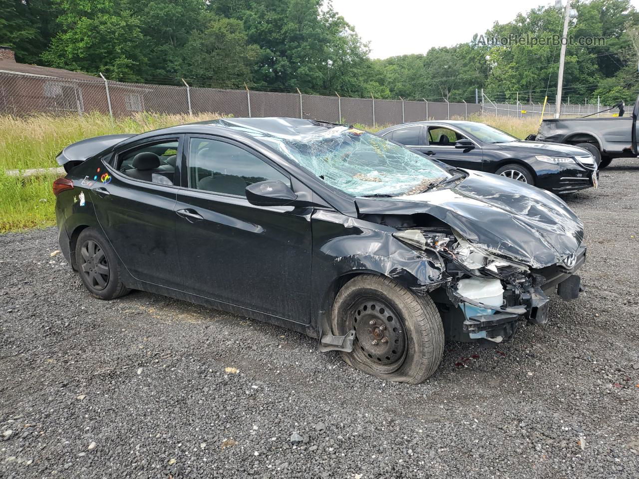 2016 Hyundai Elantra Se Black vin: 5NPDH4AE9GH693918