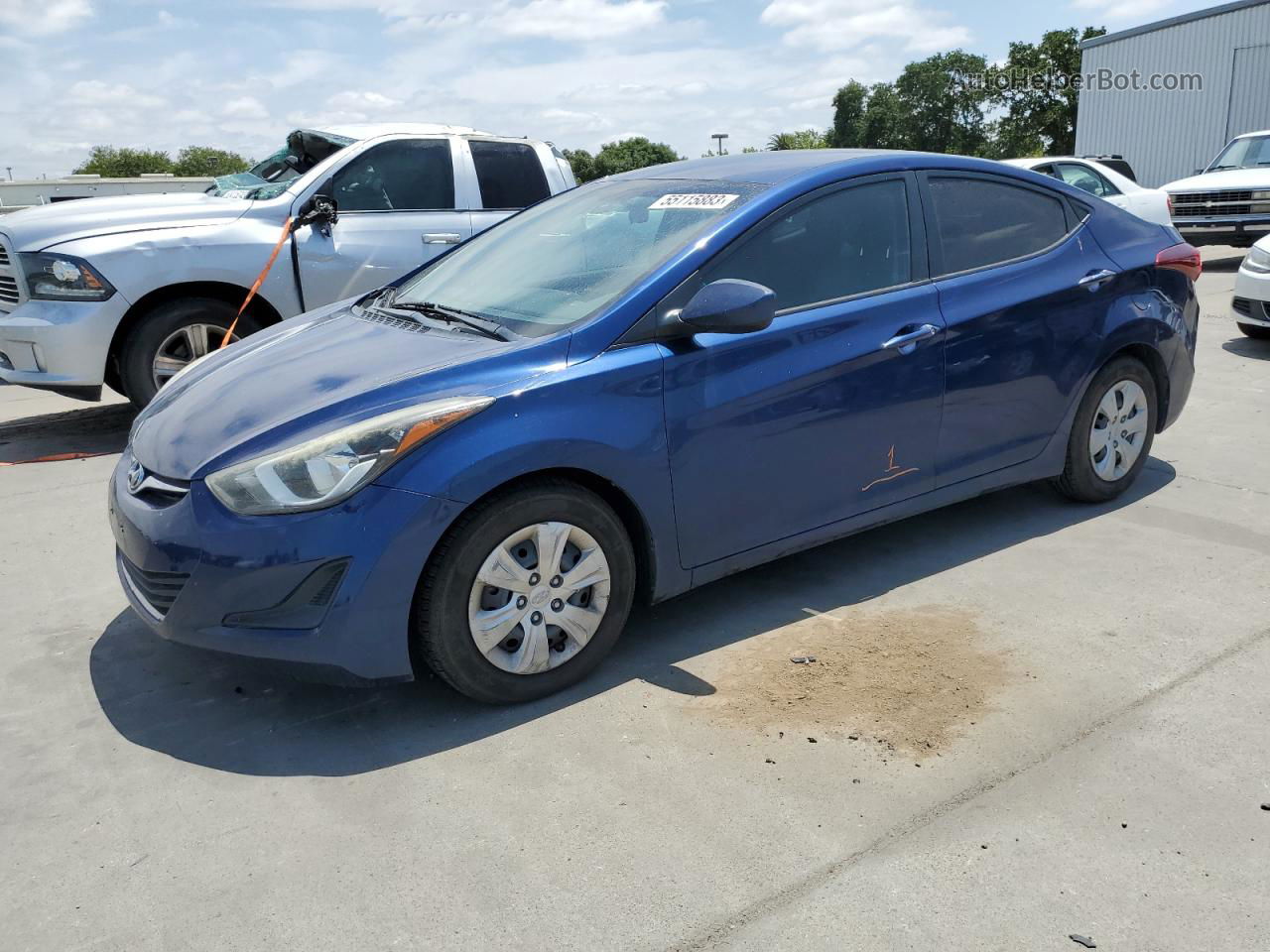 2016 Hyundai Elantra Se Blue vin: 5NPDH4AE9GH697693