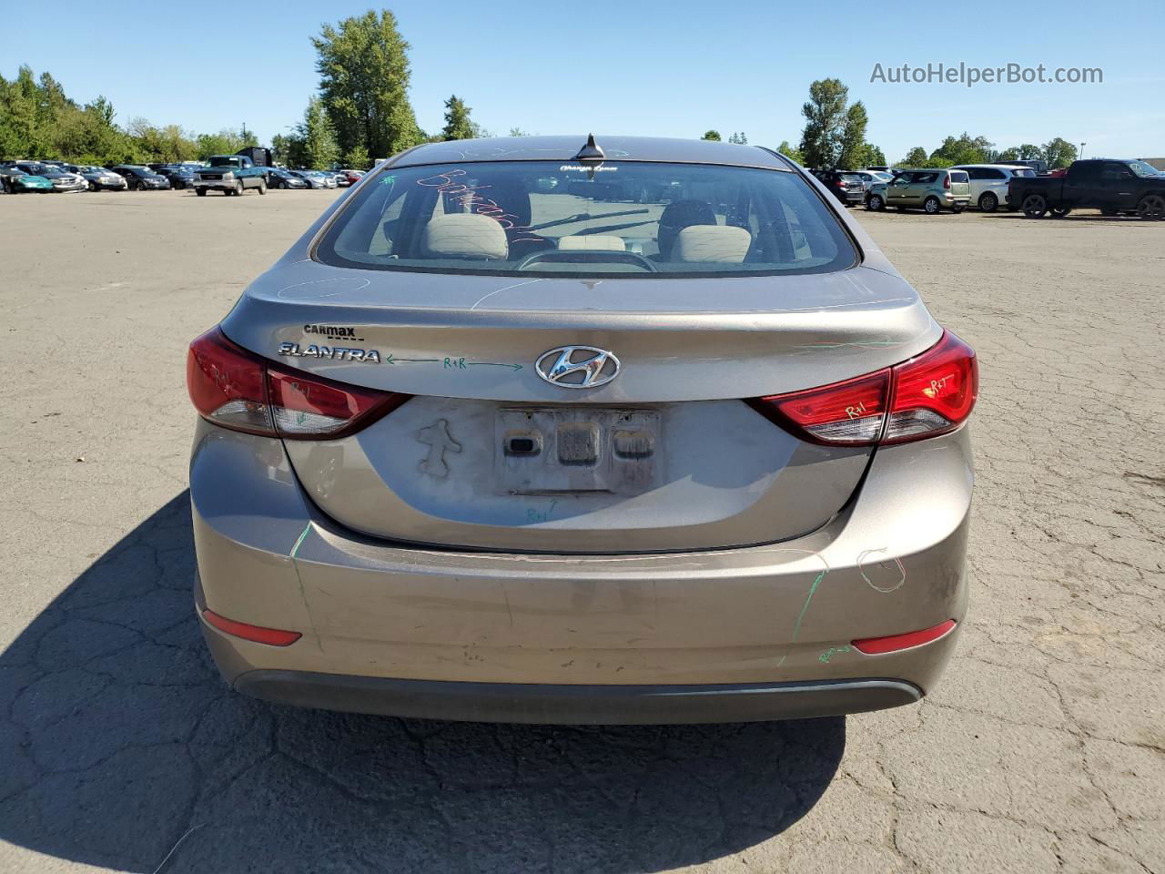 2016 Hyundai Elantra Se Brown vin: 5NPDH4AE9GH702746