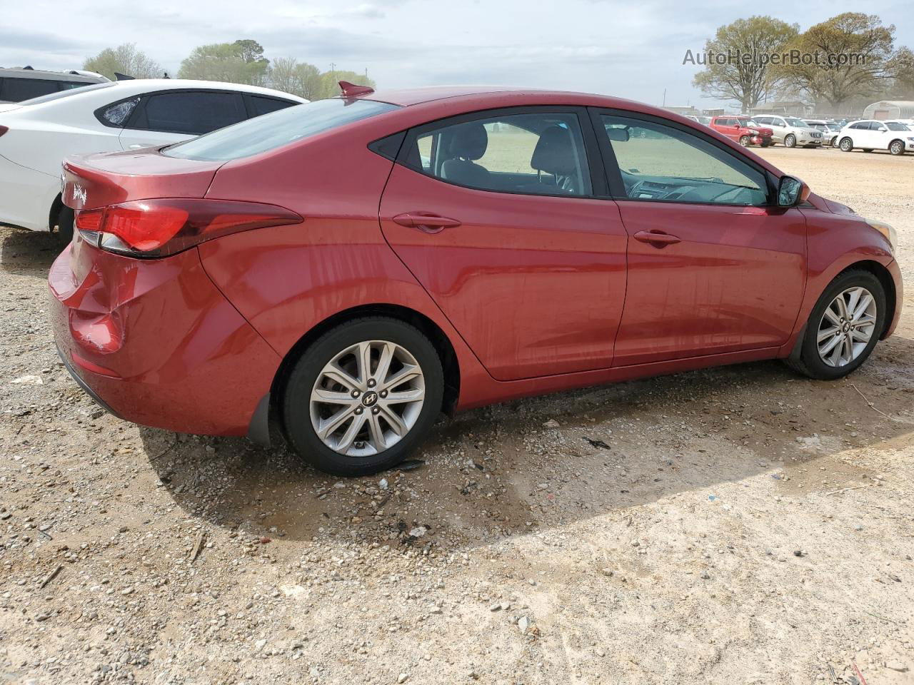 2016 Hyundai Elantra Se Red vin: 5NPDH4AE9GH725198