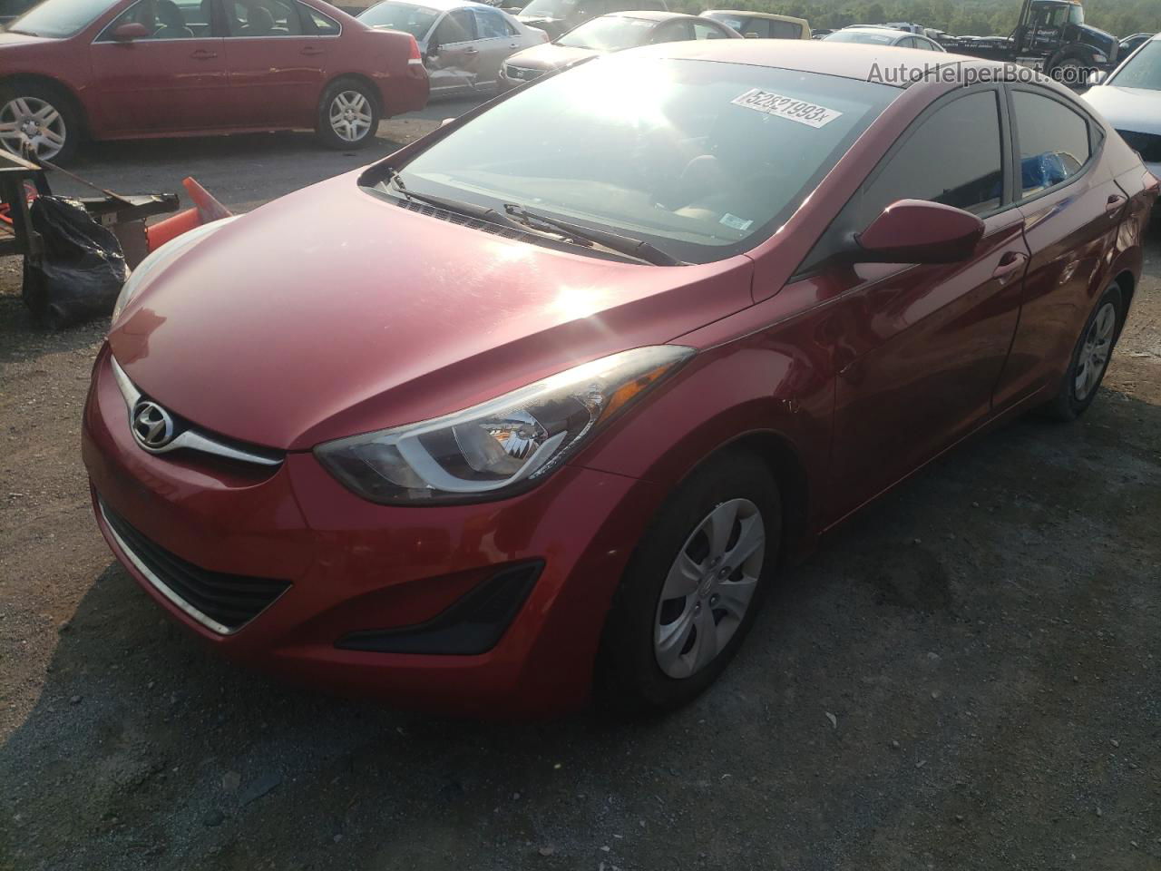 2016 Hyundai Elantra Se Красный vin: 5NPDH4AE9GH725914