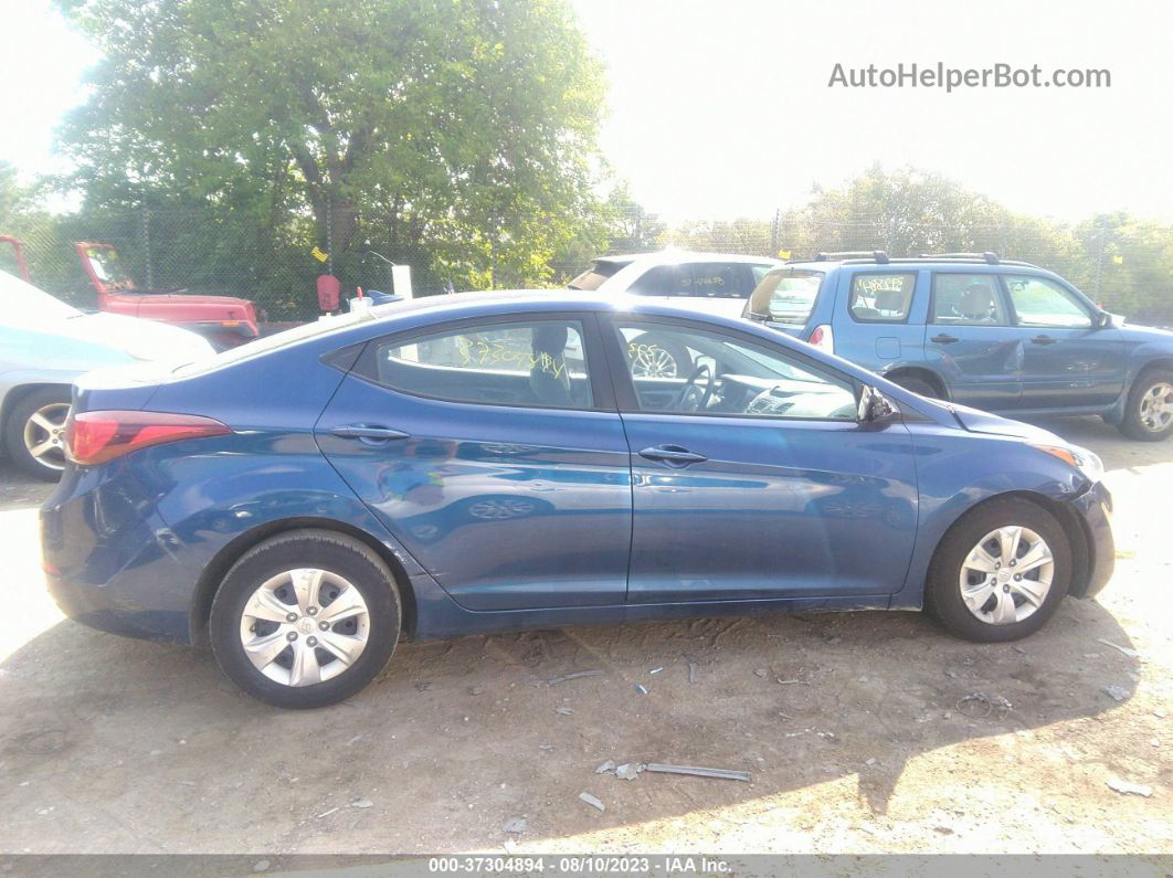 2016 Hyundai Elantra Se Blue vin: 5NPDH4AE9GH735763