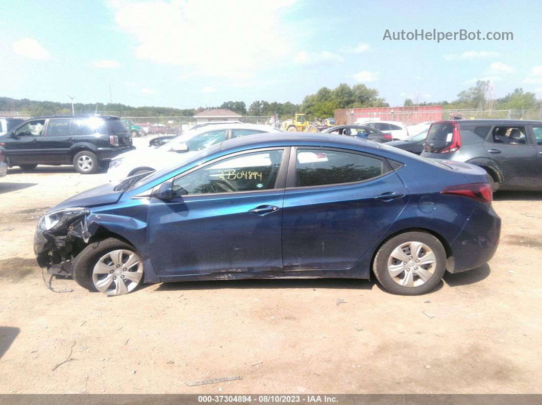 2016 Hyundai Elantra Se Blue vin: 5NPDH4AE9GH735763