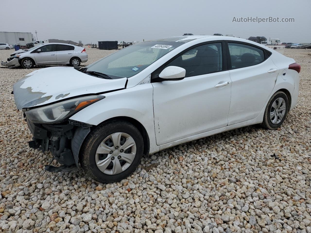 2016 Hyundai Elantra Se White vin: 5NPDH4AE9GH737139