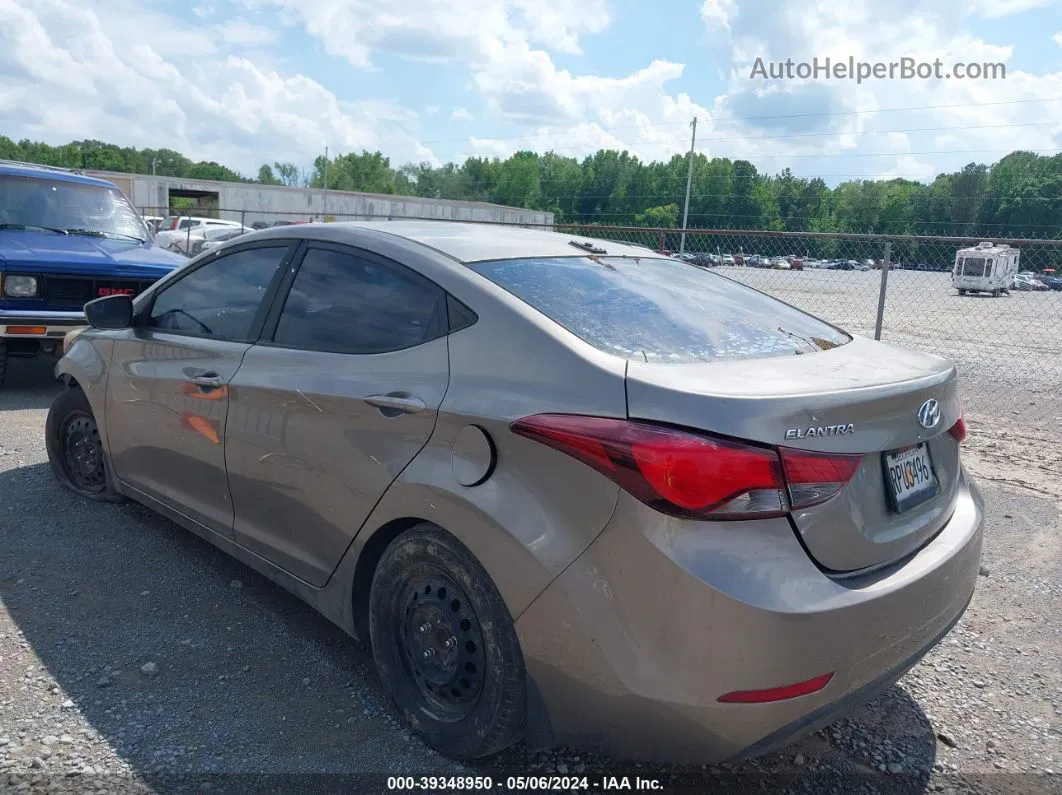 2016 Hyundai Elantra Se Gray vin: 5NPDH4AE9GH748111