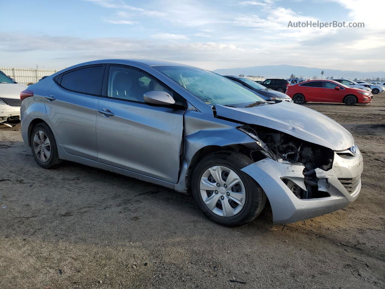 2016 Hyundai Elantra Se Silver vin: 5NPDH4AE9GH755866