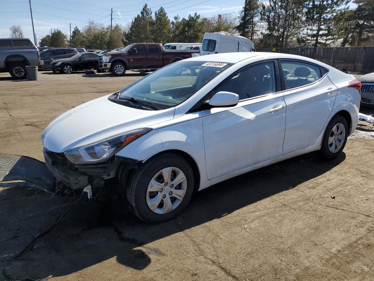 2016 Hyundai Elantra Se White vin: 5NPDH4AE9GH764342