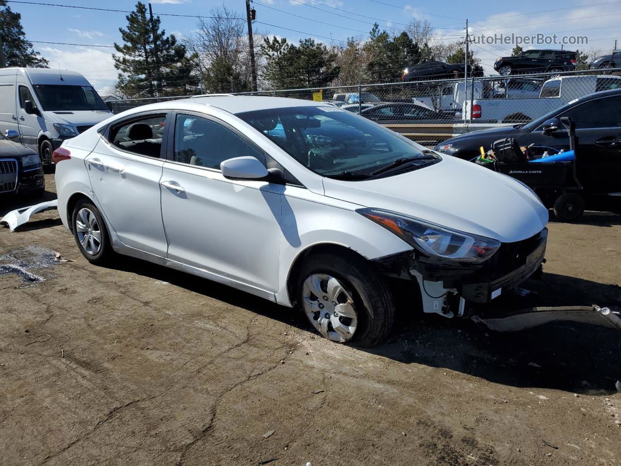 2016 Hyundai Elantra Se White vin: 5NPDH4AE9GH764342