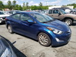 2016 Hyundai Elantra Se Blue vin: 5NPDH4AE9GH765359