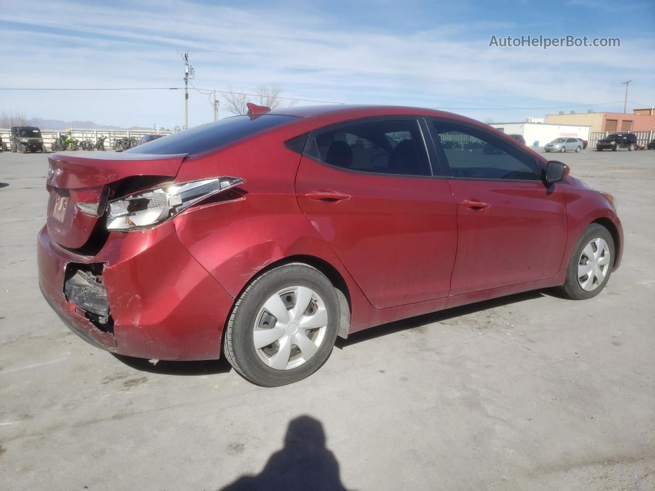 2016 Hyundai Elantra Se Maroon vin: 5NPDH4AE9GH767600