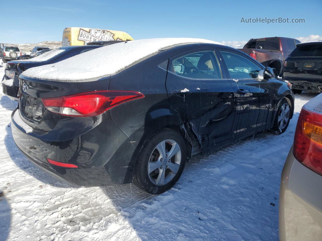 2016 Hyundai Elantra Se Черный vin: 5NPDH4AE9GH780850