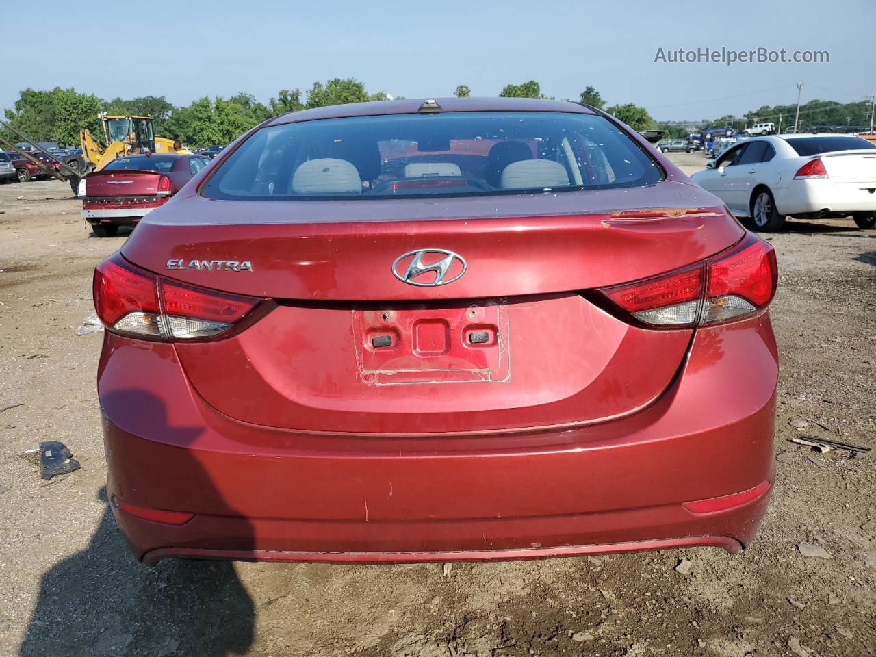 2016 Hyundai Elantra Se Red vin: 5NPDH4AE9GH785627