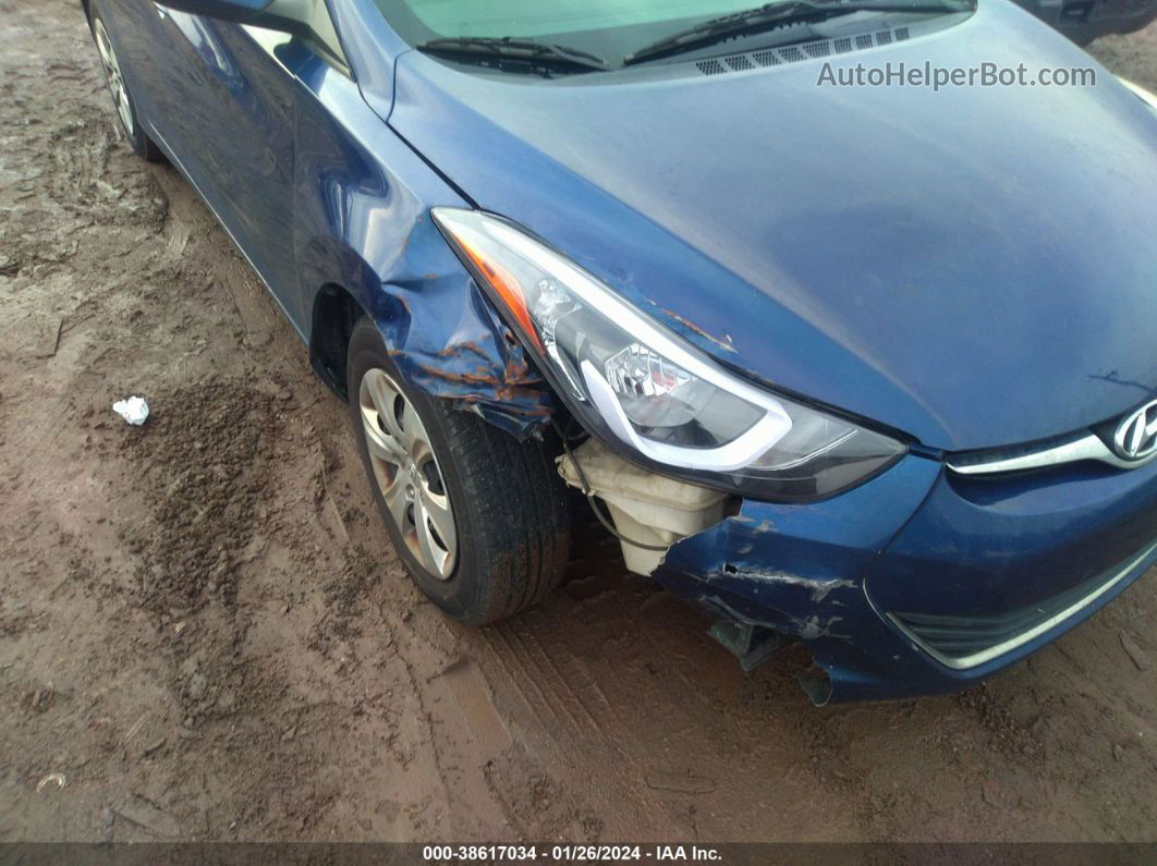 2016 Hyundai Elantra Se Синий vin: 5NPDH4AE9GH786910