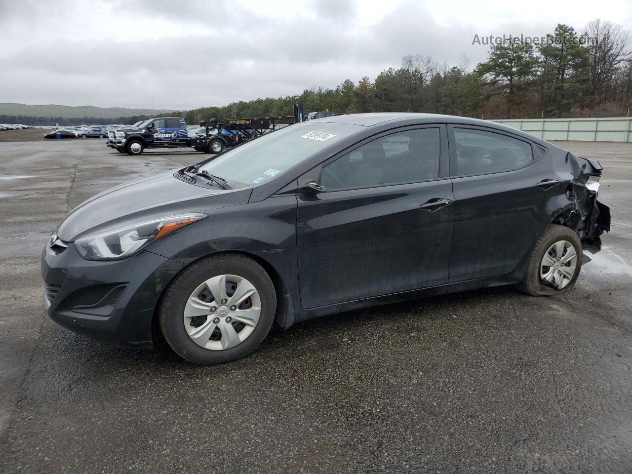 2016 Hyundai Elantra Se Black vin: 5NPDH4AE9GH794585