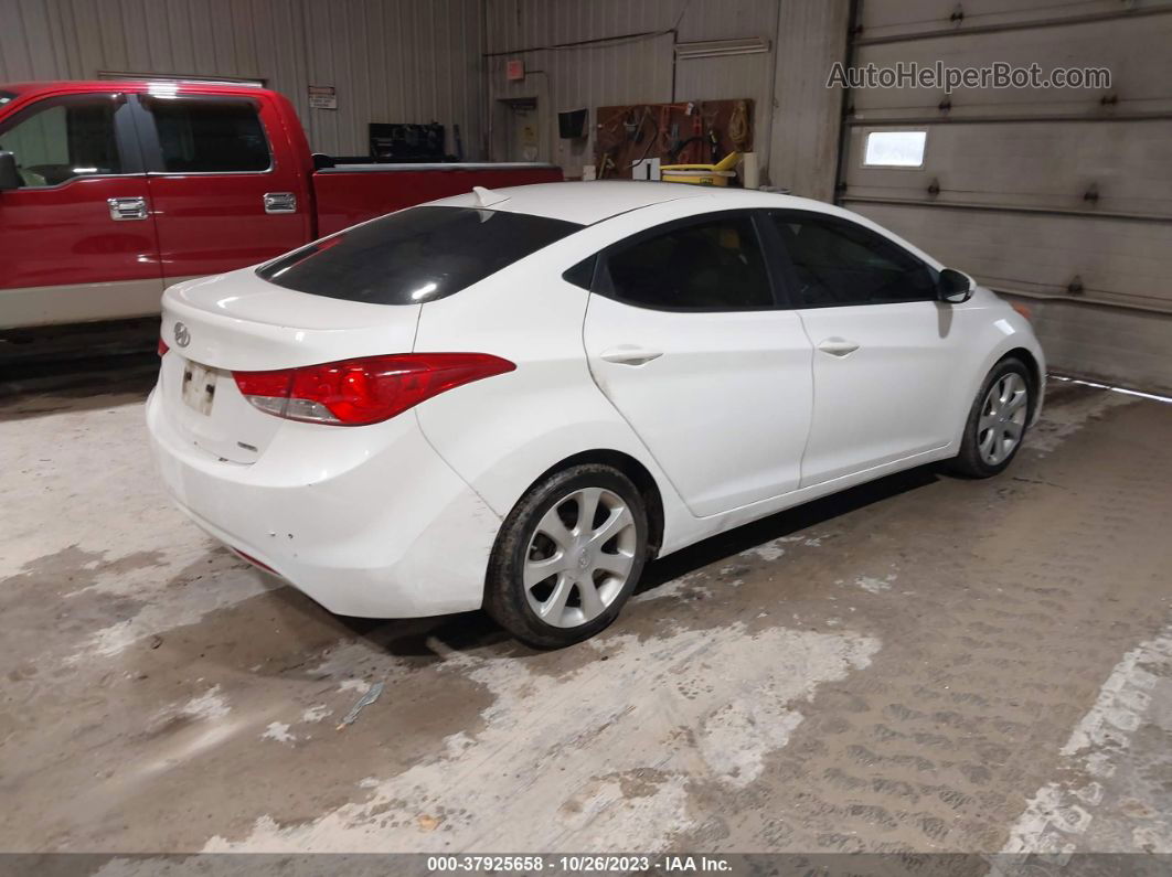 2011 Hyundai Elantra Limited White vin: 5NPDH4AEXBH001710