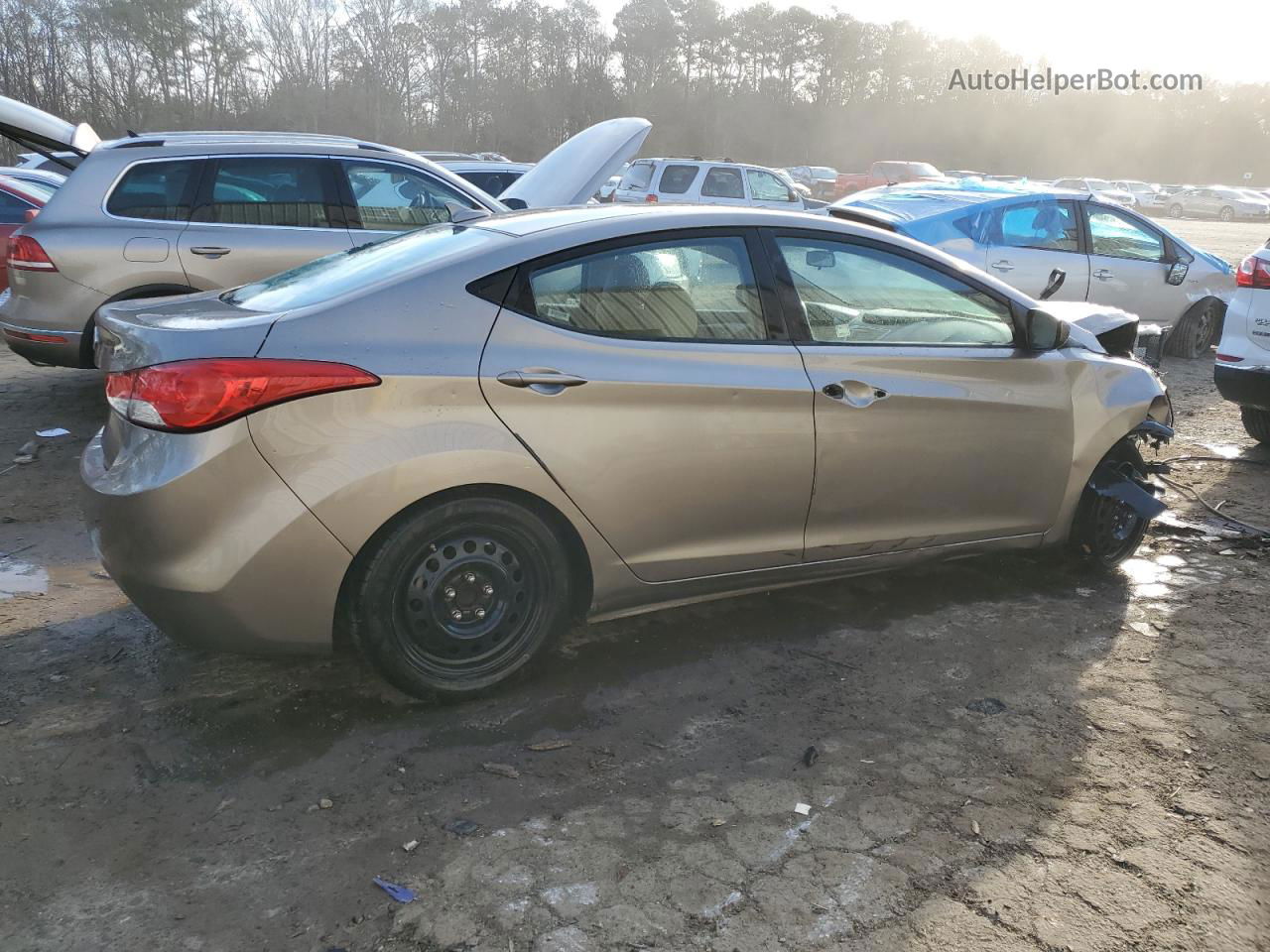 2011 Hyundai Elantra Gls Gray vin: 5NPDH4AEXBH024517