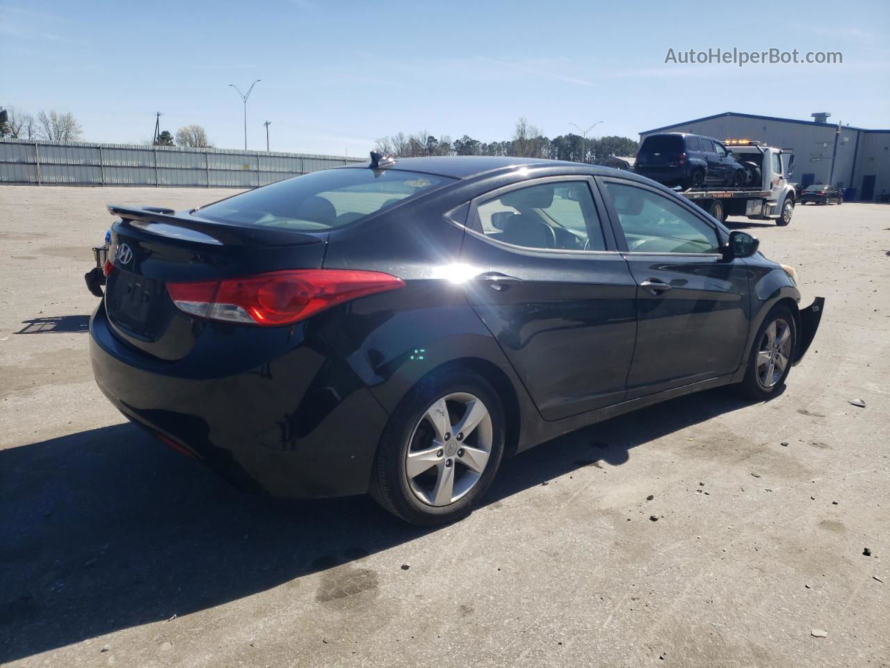 2011 Hyundai Elantra Gls Black vin: 5NPDH4AEXBH040488