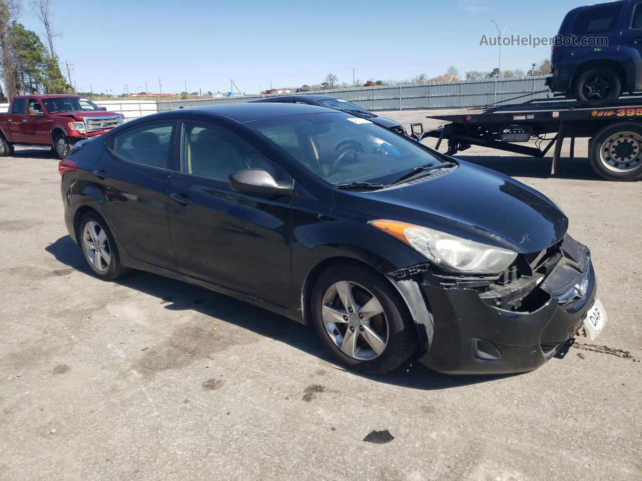 2011 Hyundai Elantra Gls Черный vin: 5NPDH4AEXBH040488