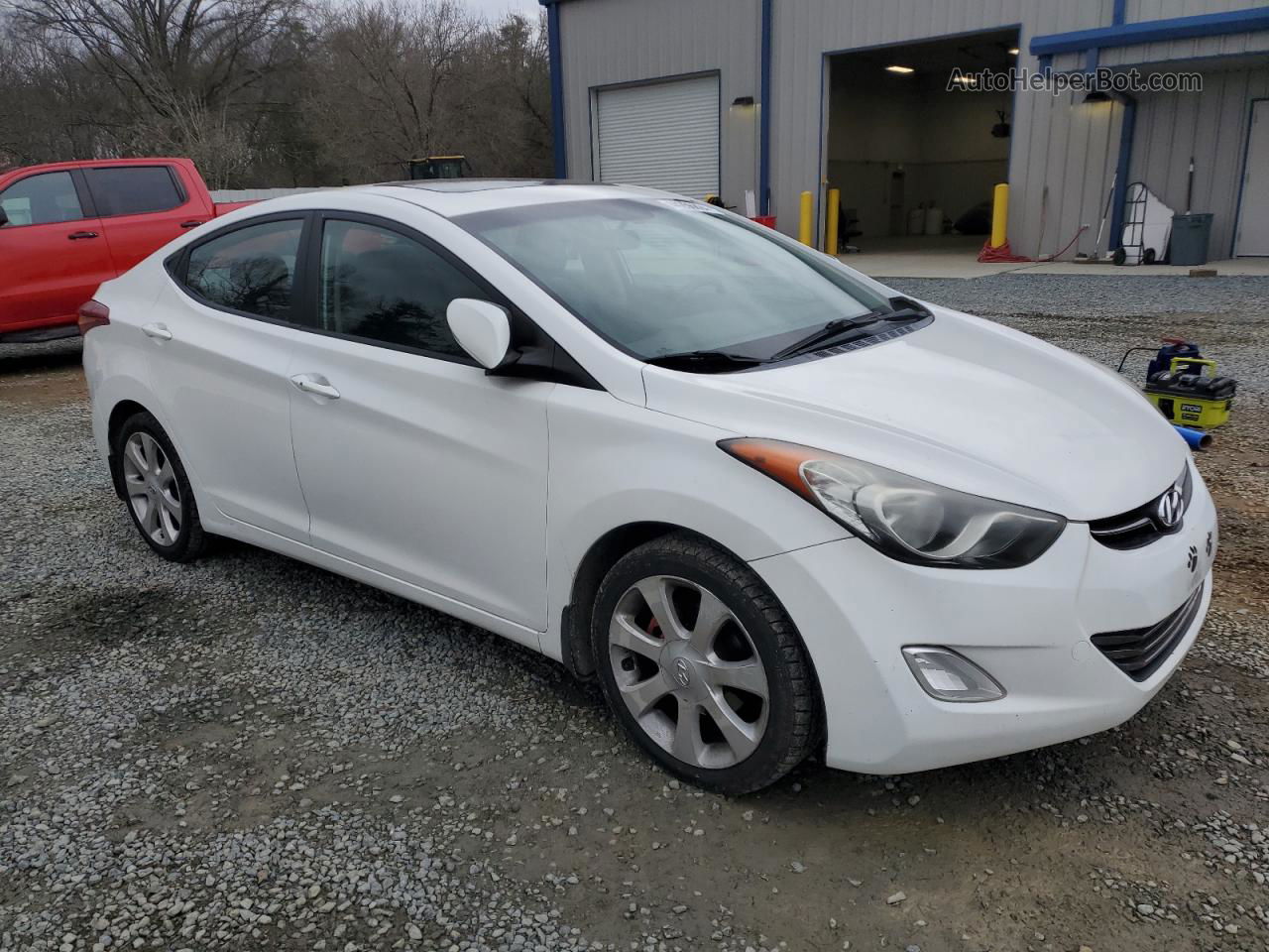 2011 Hyundai Elantra Gls White vin: 5NPDH4AEXBH041186