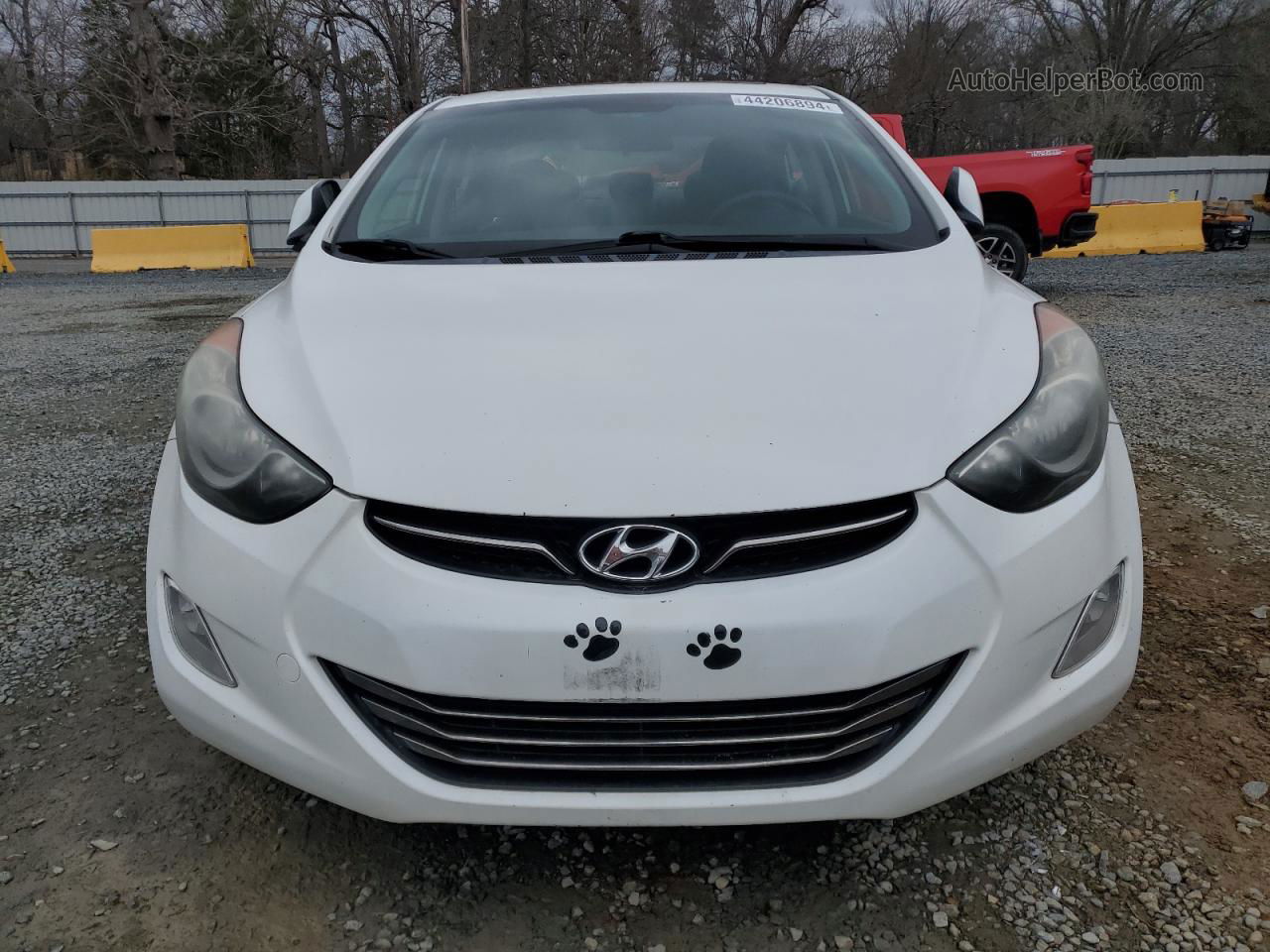 2011 Hyundai Elantra Gls White vin: 5NPDH4AEXBH041186