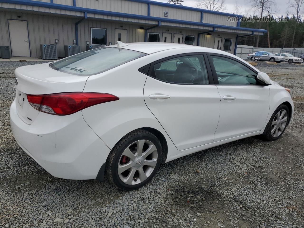 2011 Hyundai Elantra Gls White vin: 5NPDH4AEXBH041186