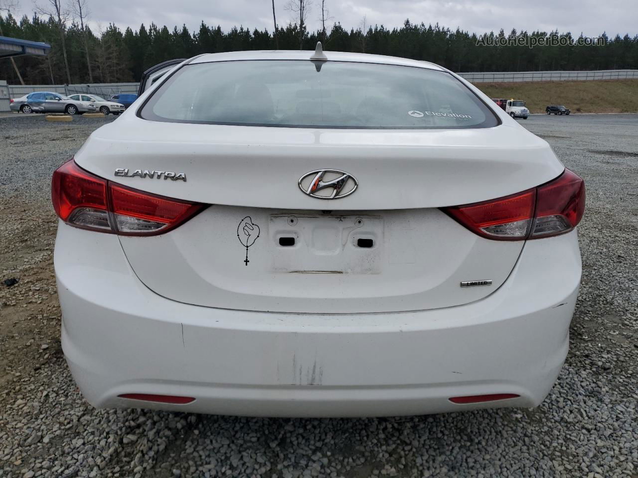 2011 Hyundai Elantra Gls White vin: 5NPDH4AEXBH041186