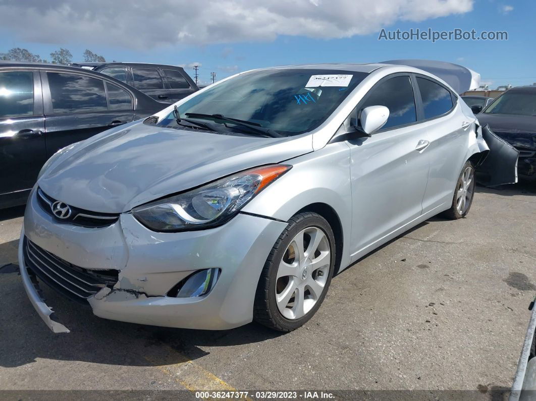 2011 Hyundai Elantra Limited Silver vin: 5NPDH4AEXBH044508