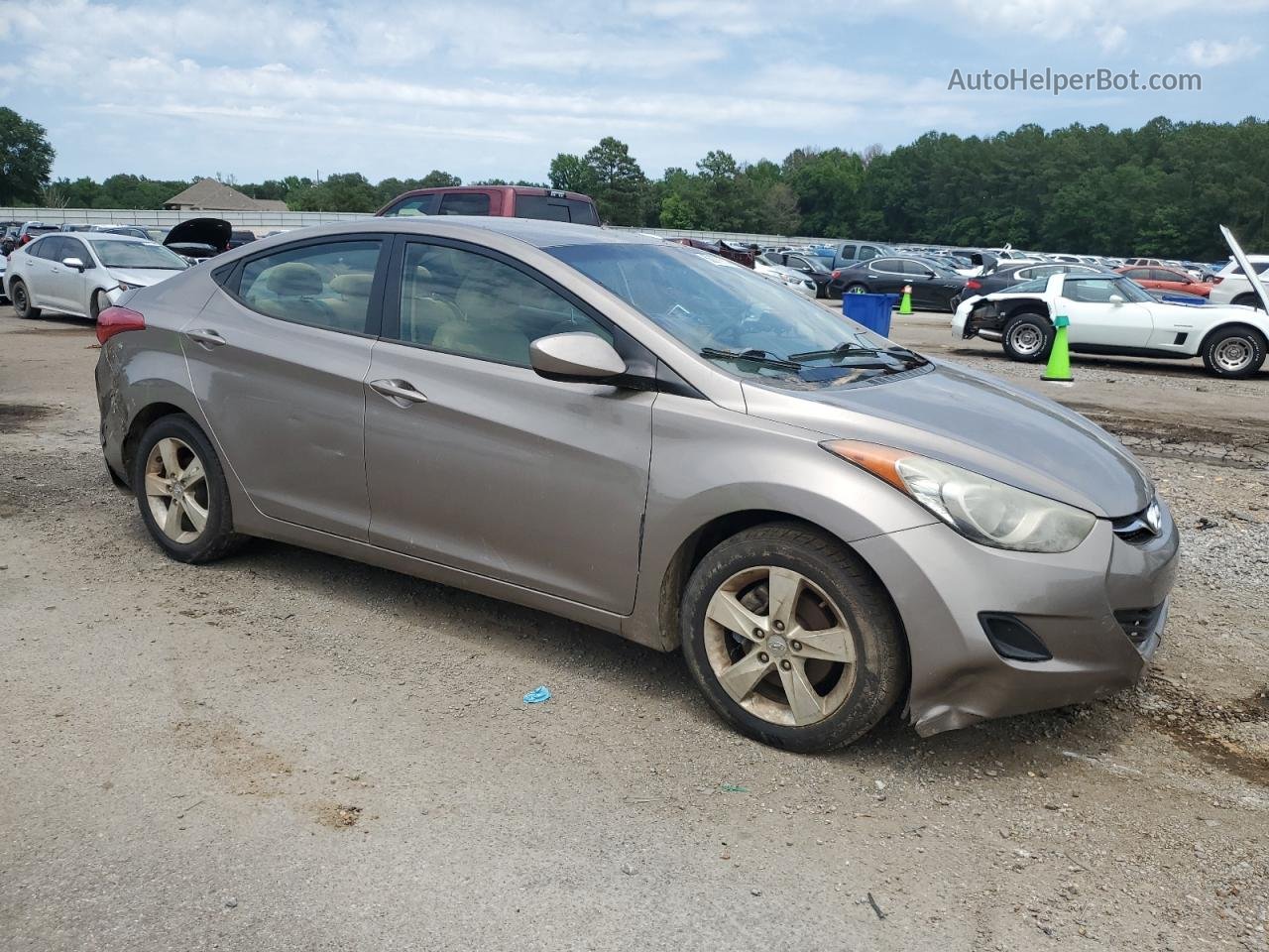 2011 Hyundai Elantra Gls Tan vin: 5NPDH4AEXBH045741