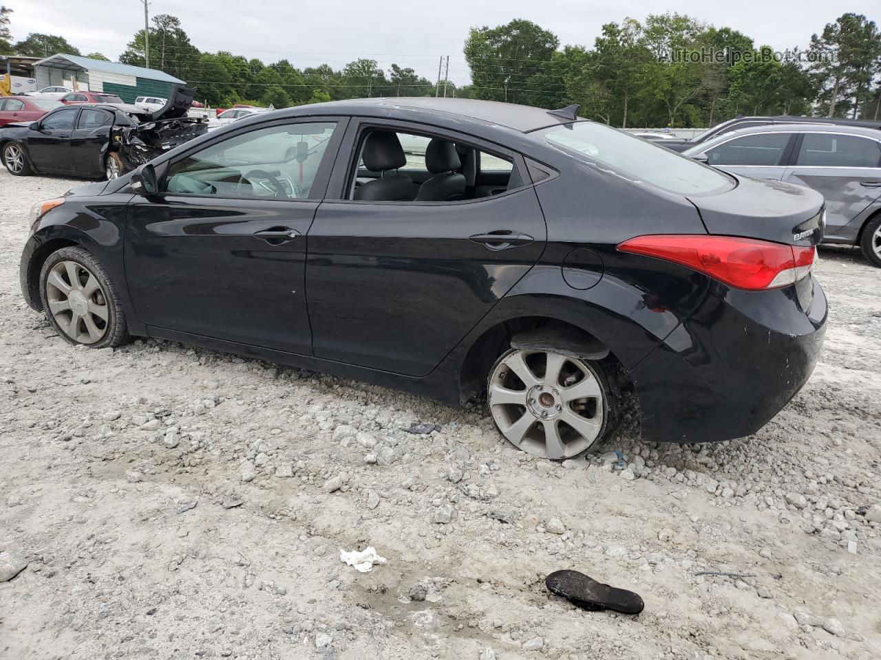 2011 Hyundai Elantra Gls Black vin: 5NPDH4AEXBH053533