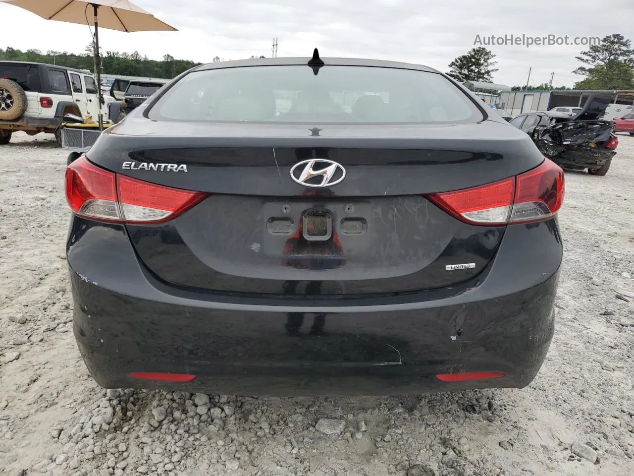 2011 Hyundai Elantra Gls Black vin: 5NPDH4AEXBH053533