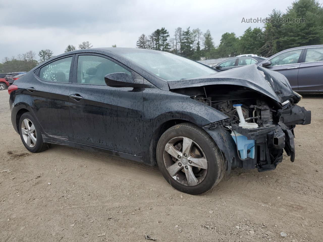 2011 Hyundai Elantra Gls Black vin: 5NPDH4AEXBH056058