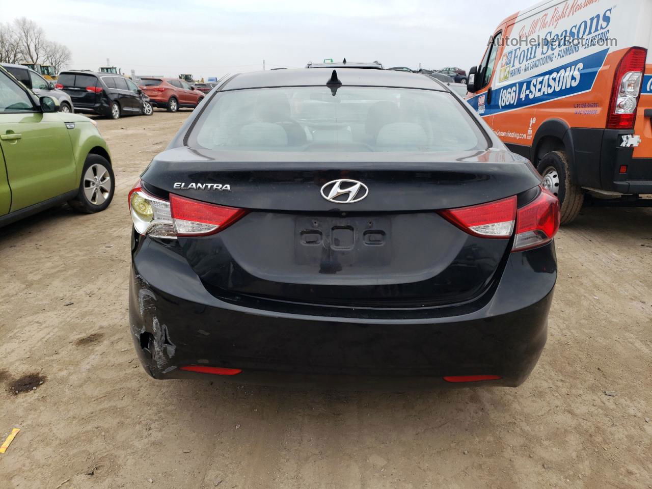 2011 Hyundai Elantra Gls Черный vin: 5NPDH4AEXBH058389