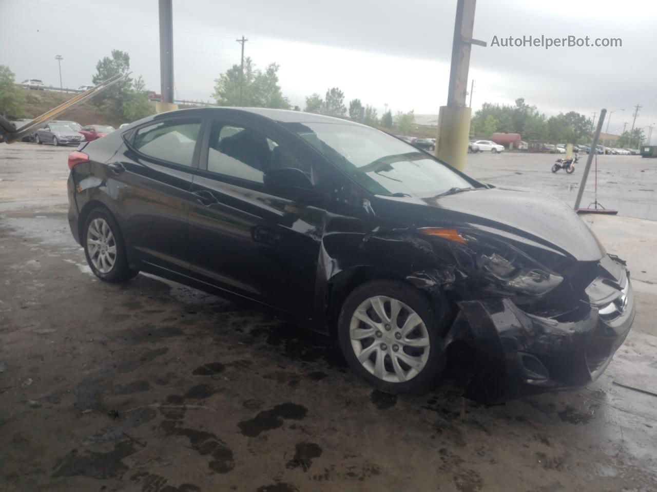 2012 Hyundai Elantra Gls Black vin: 5NPDH4AEXCH079972