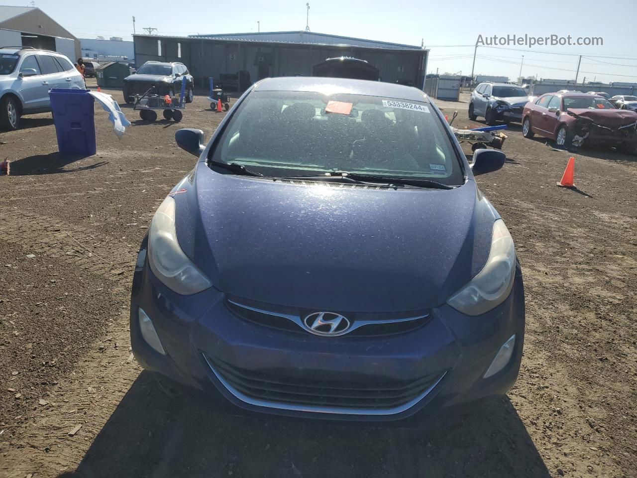 2012 Hyundai Elantra Gls Blue vin: 5NPDH4AEXCH096853