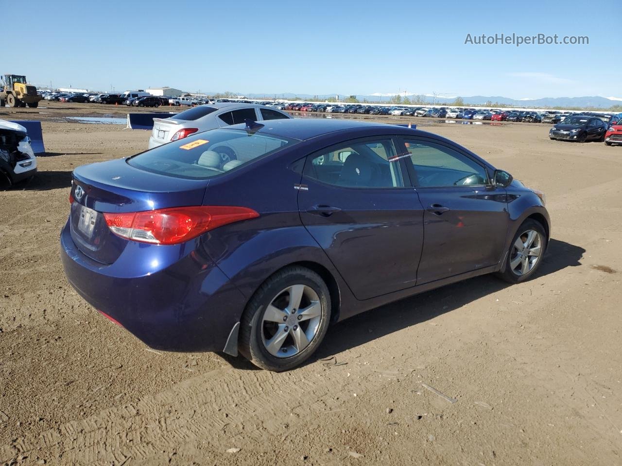 2012 Hyundai Elantra Gls Blue vin: 5NPDH4AEXCH096853