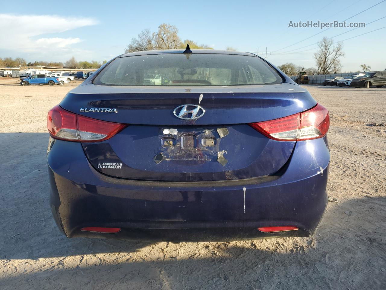 2012 Hyundai Elantra Gls Blue vin: 5NPDH4AEXCH096979