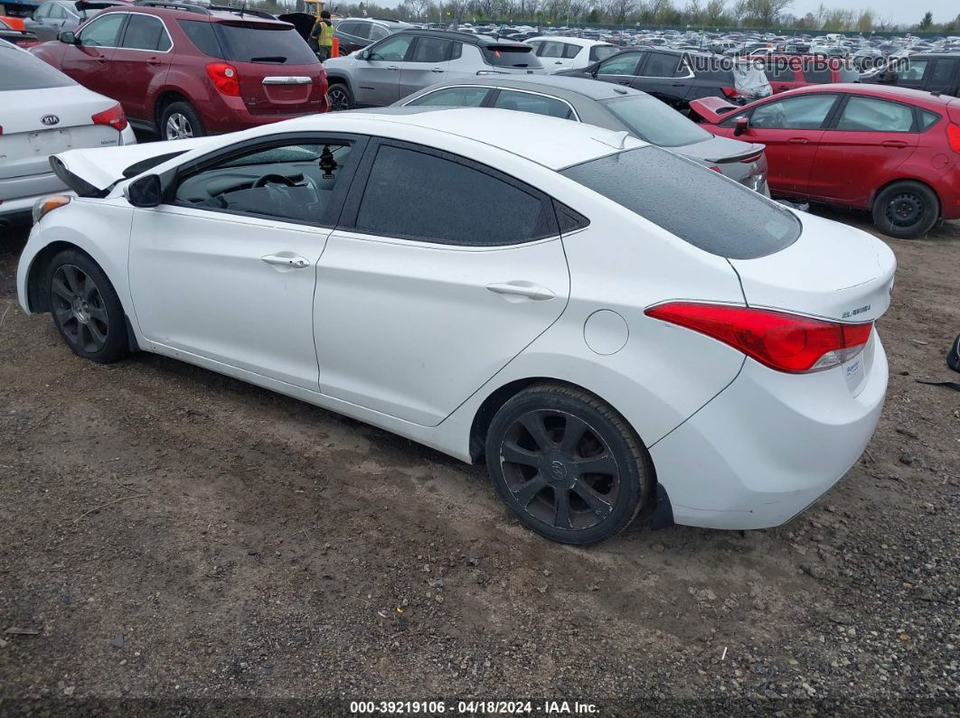 2012 Hyundai Elantra Limited White vin: 5NPDH4AEXCH127180