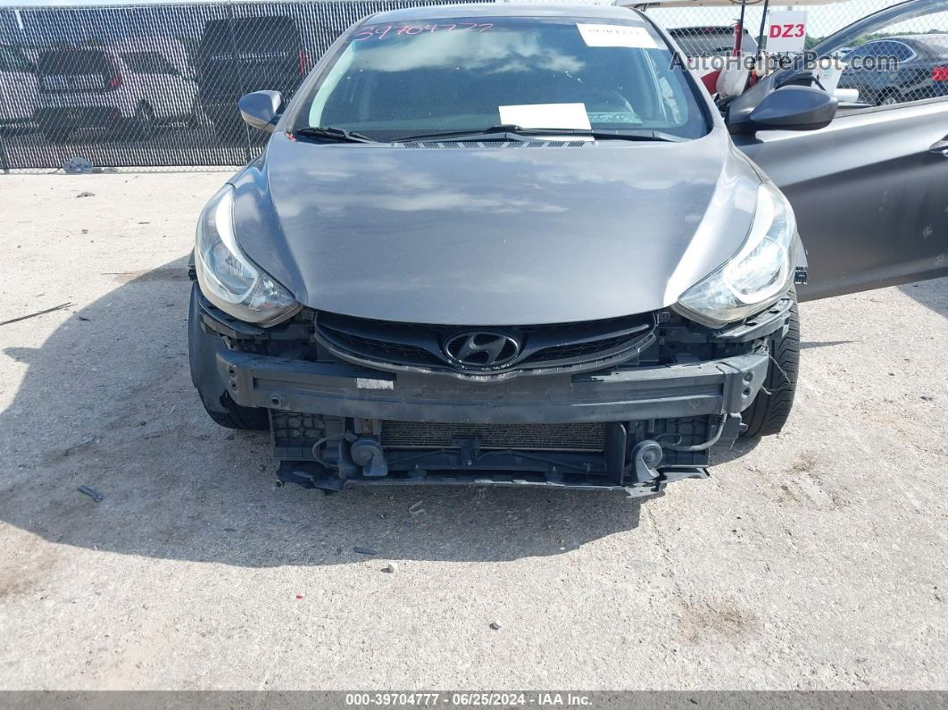 2013 Hyundai Elantra Gls Gray vin: 5NPDH4AEXDH161881