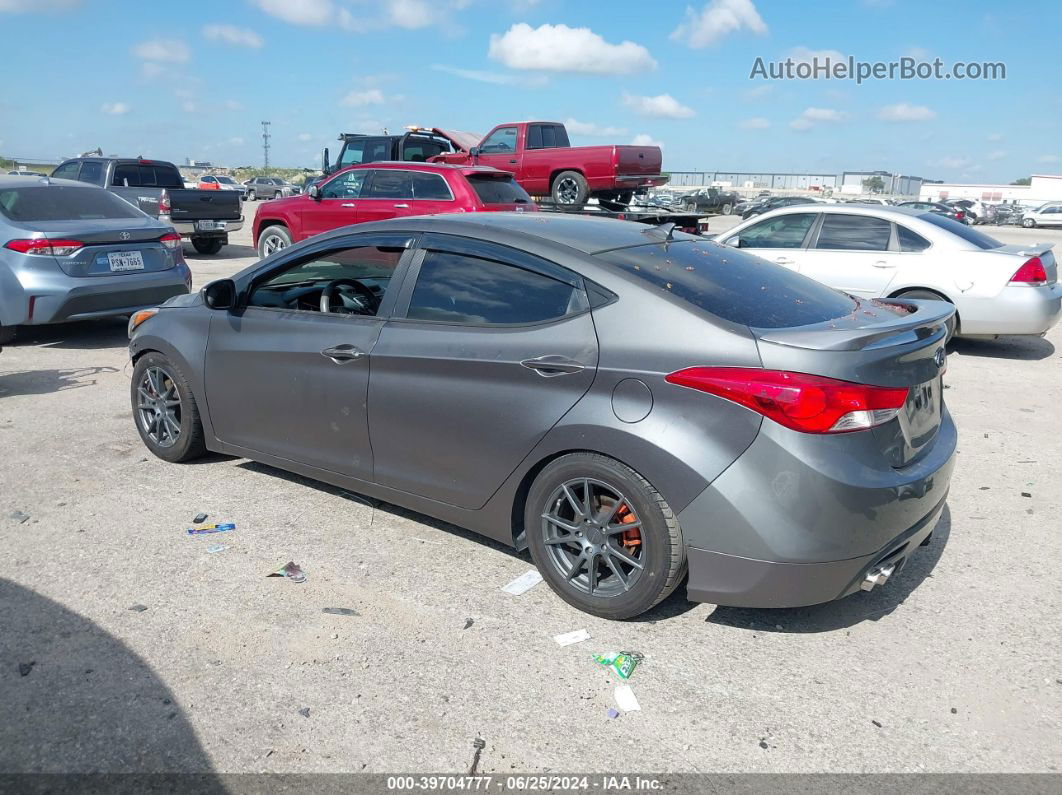 2013 Hyundai Elantra Gls Gray vin: 5NPDH4AEXDH161881