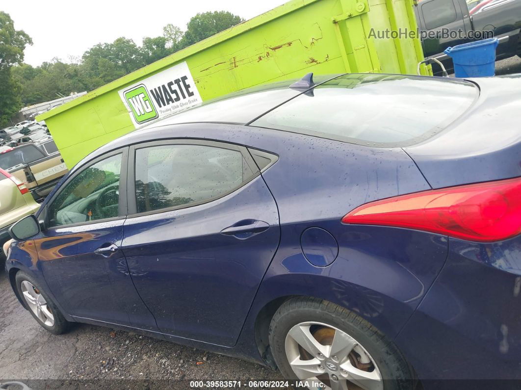 2013 Hyundai Elantra Gls Dark Blue vin: 5NPDH4AEXDH167454